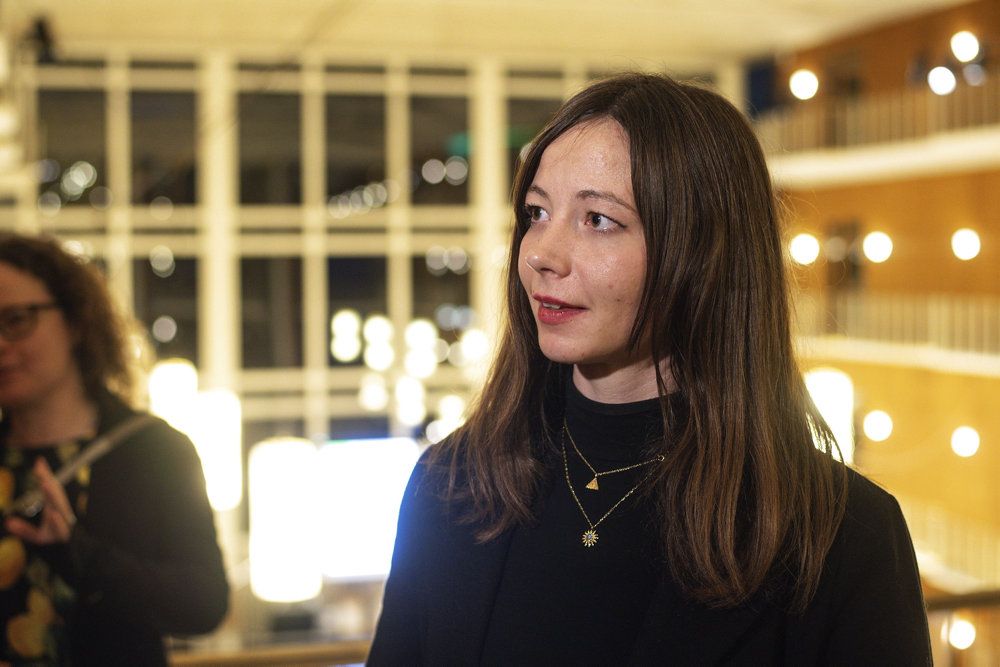Laura Bryhl på rådhuset i Aarhus på valgaftenen tirsdag 16. november 2021.