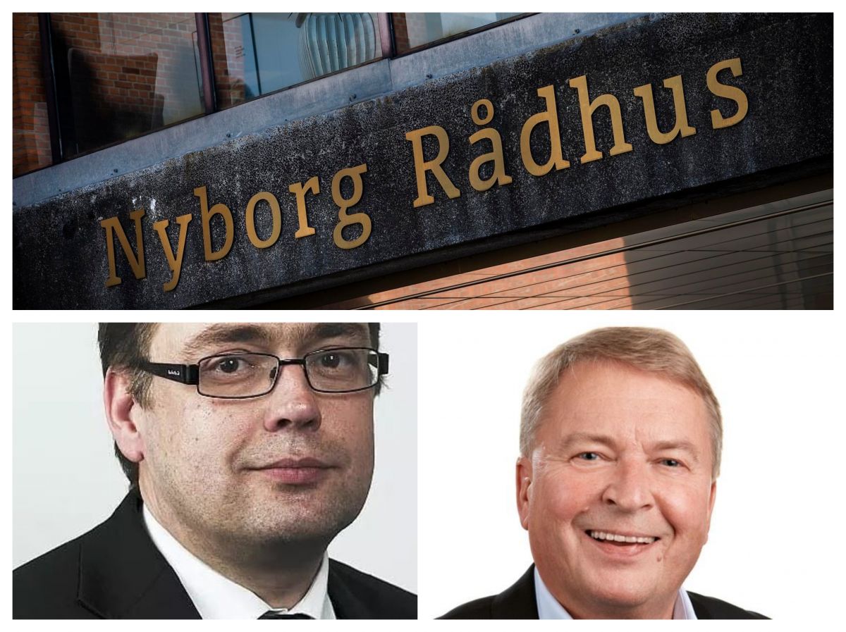 Daværende vicekommunaldirektør Søren Møllegård (t.v.) opførte sig upassende ved en julefrokost i fjor. Kommunaldirektør Lars Svenningsen (t.h.) sidder usikkert i sadlen som kommunaldirektør.