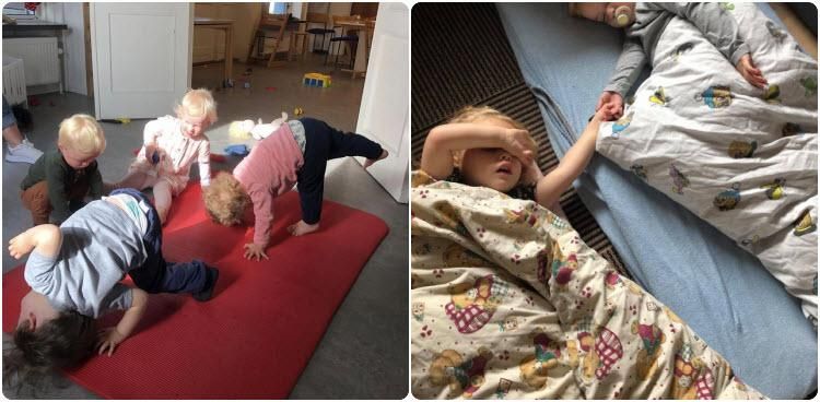 I dagplejen er der både plads til gymnastik og en god lur. Forældre fremhæver netop trygheden som et af plusserne ved dagtilbud.