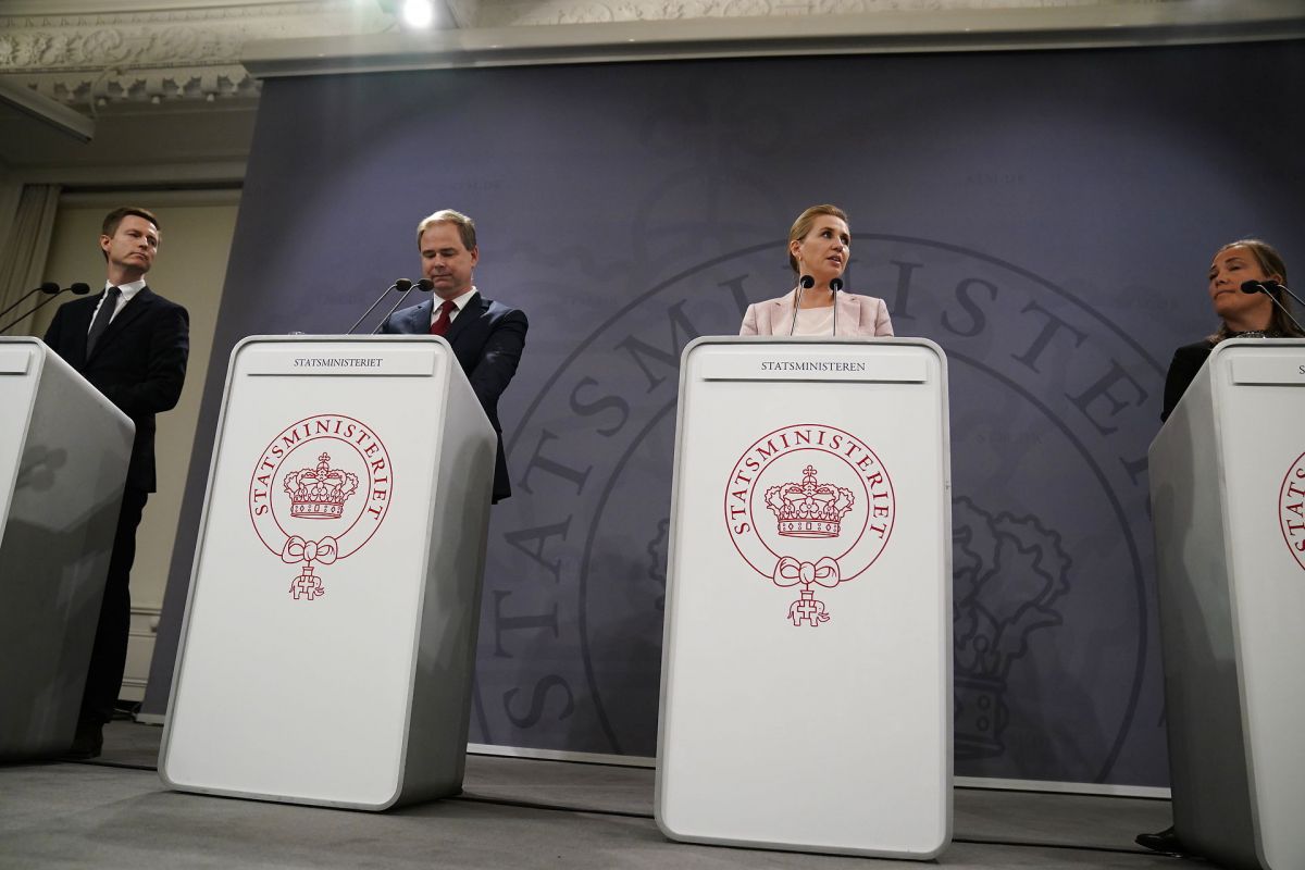 Statsminister Mette Frederiksen, finansminister Nicolai Wammen, social- og ældreminister Astrid Krag og uddannelses- og forskningsminister Jesper Petersen præsenterede reformudspillet 'Danmark kan mere III' på et pressemøde i Statsministeriet tidligere mandag.