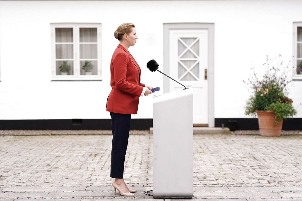 Statsminister Mette Frederiksen (S) udskrev folketingsvalg på Marienborg 1. november.
