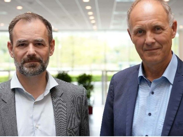 Næstformand Jacob Bundsgaard (t.v.) og formand Martin Damm fra KL håber, at den kommende regering vil stå på mål for besparelser på velfærd.