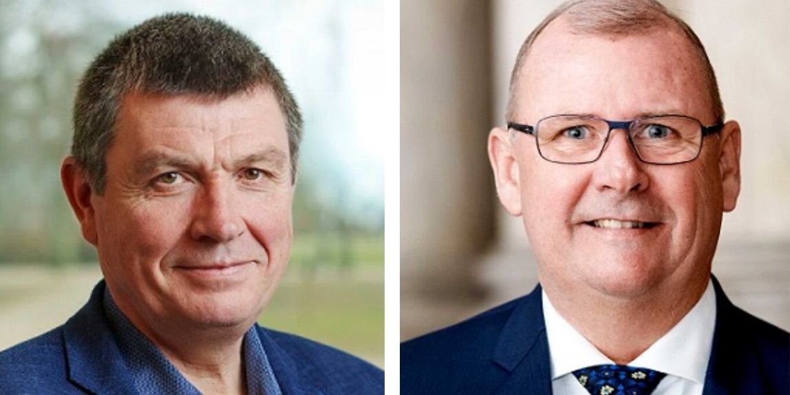 Bent Hansen (t.v.) er borgmester i Gribskov Kommune og Gert Jørgensen er borgmester i Sorø Kommune.