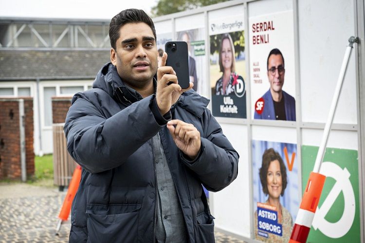 Sikandar Siddique fra De Frie Grønne under folketingsvalget i november 2022, hvor partiet ikke kom over spærregrænsen.