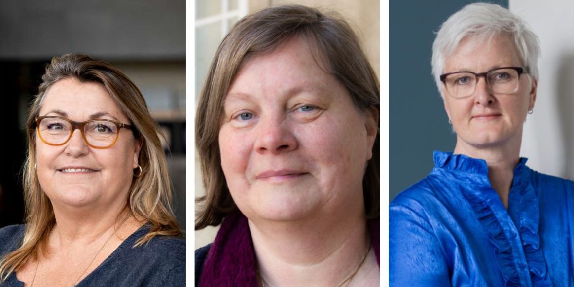Nanna Højlund, næstformand i FH, Lisbeth Lintz, formand for Akademikerne og Eva Obdrup, formand for Danske A-kasser, foreslår markant reduktion på dimittenders a-kasseregning.