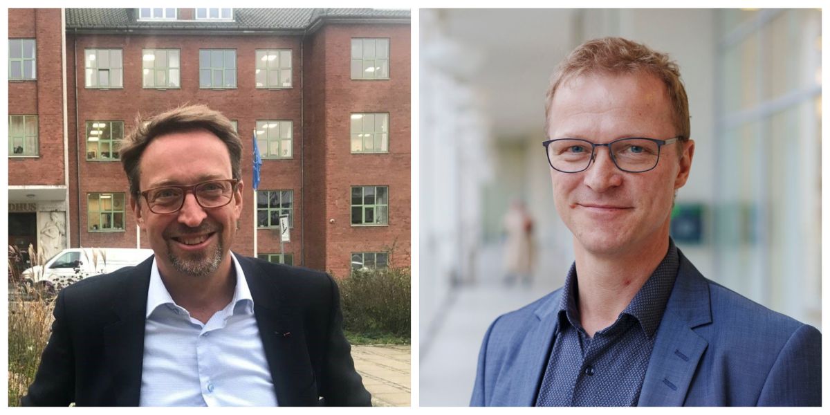 Kommunale Velfærdschefers formand Jakob Bigum Lundberg (t.v) og borgmester Johannes Lundsfryd Jensen advarer kraftigt mod at påtvinge de kommunale plejehjem bestyrelser.
