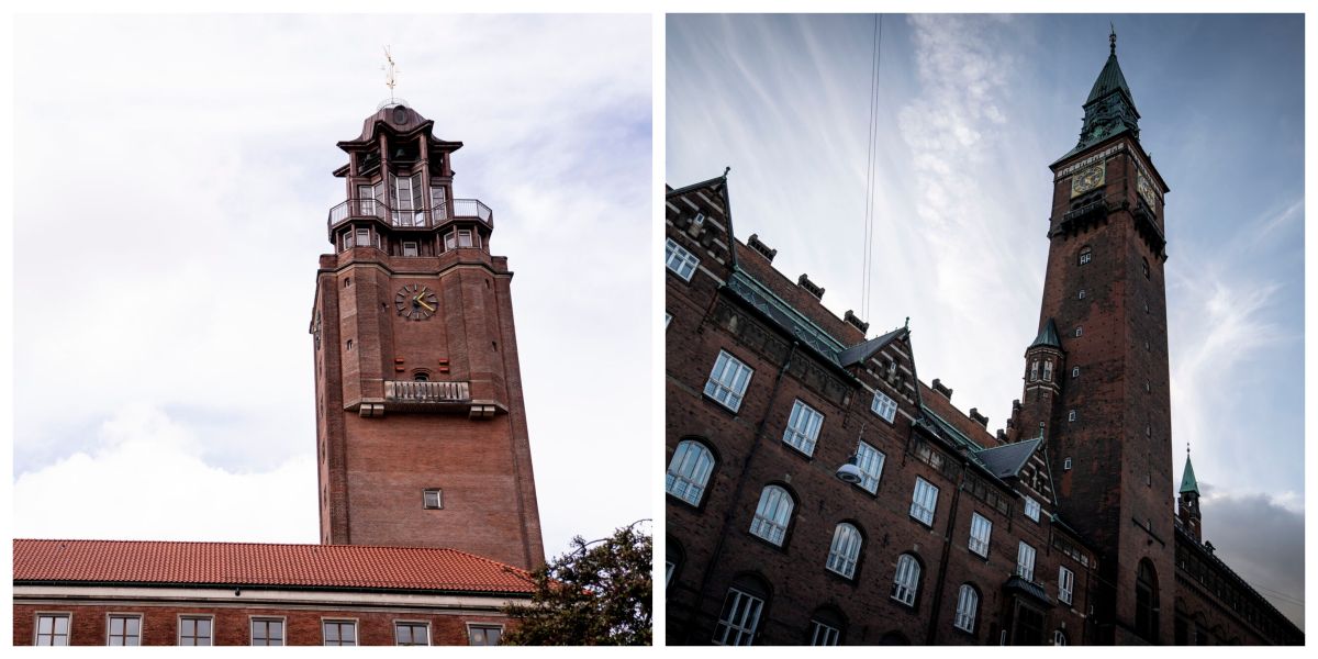 Det er historisk, at Frederiksberg (rådhus t.v.) nu må se sig overhalet af København, når det gælder laveste kommuneskat.