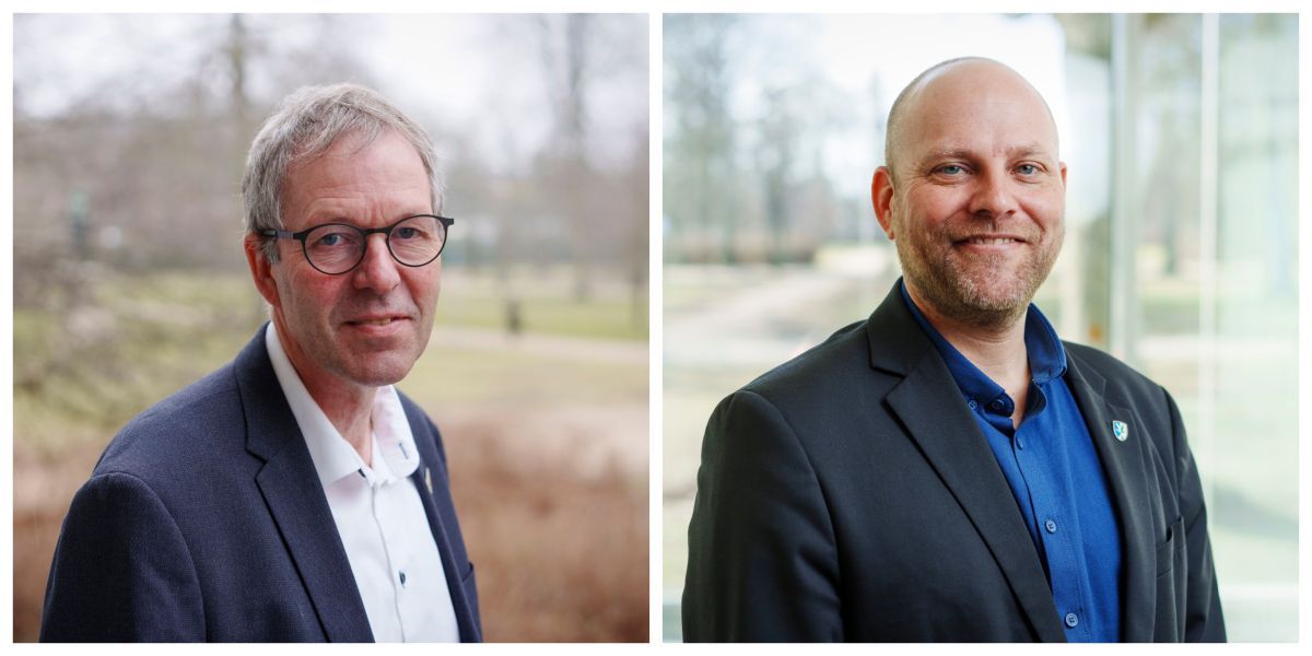 Borgmestrene Knud Vincents (V) fra Slagelse (t.v.) og Mikael Smed (S) fra Vordingborg er gået ind i kampen om at tiltrække forsvarsinvesteringer.