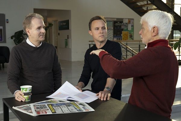 Fra venstre Mark Blach-Ørsten, Mads Kæmsgaard Eberholst, Kim Christian Schrøder, der står bag undersøgelsen.