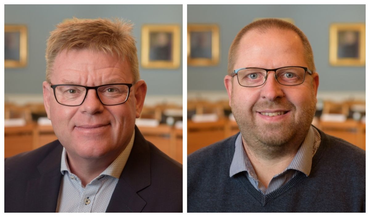 Randers-borgmester Torben Hansen (tv.) udfordres af sin socialdemokratiske partifælle Anker Boje.