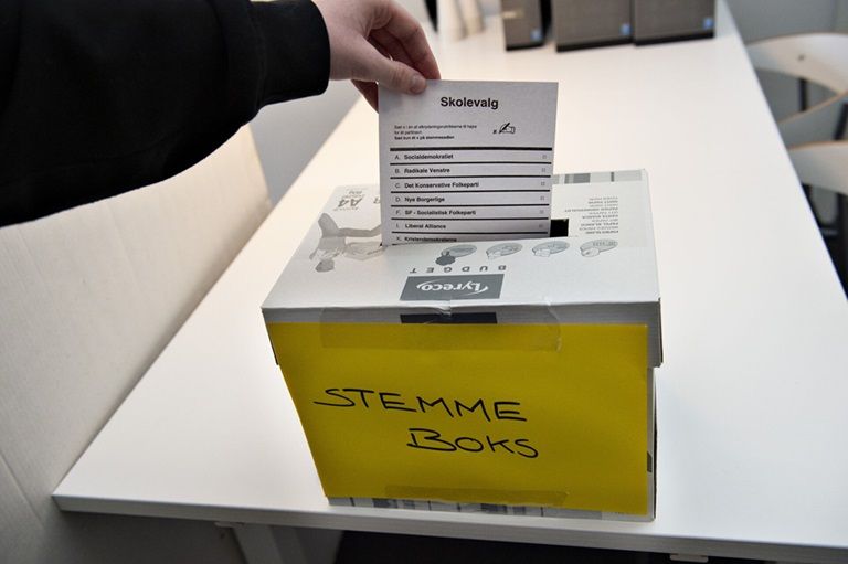 Valghandlingen ved skolevalget 2024 er 1. februar, hvor eleverne får mulighed for at opleve og deltage i debatter med ungdomspolitikere fra alle Folketingets partier.
