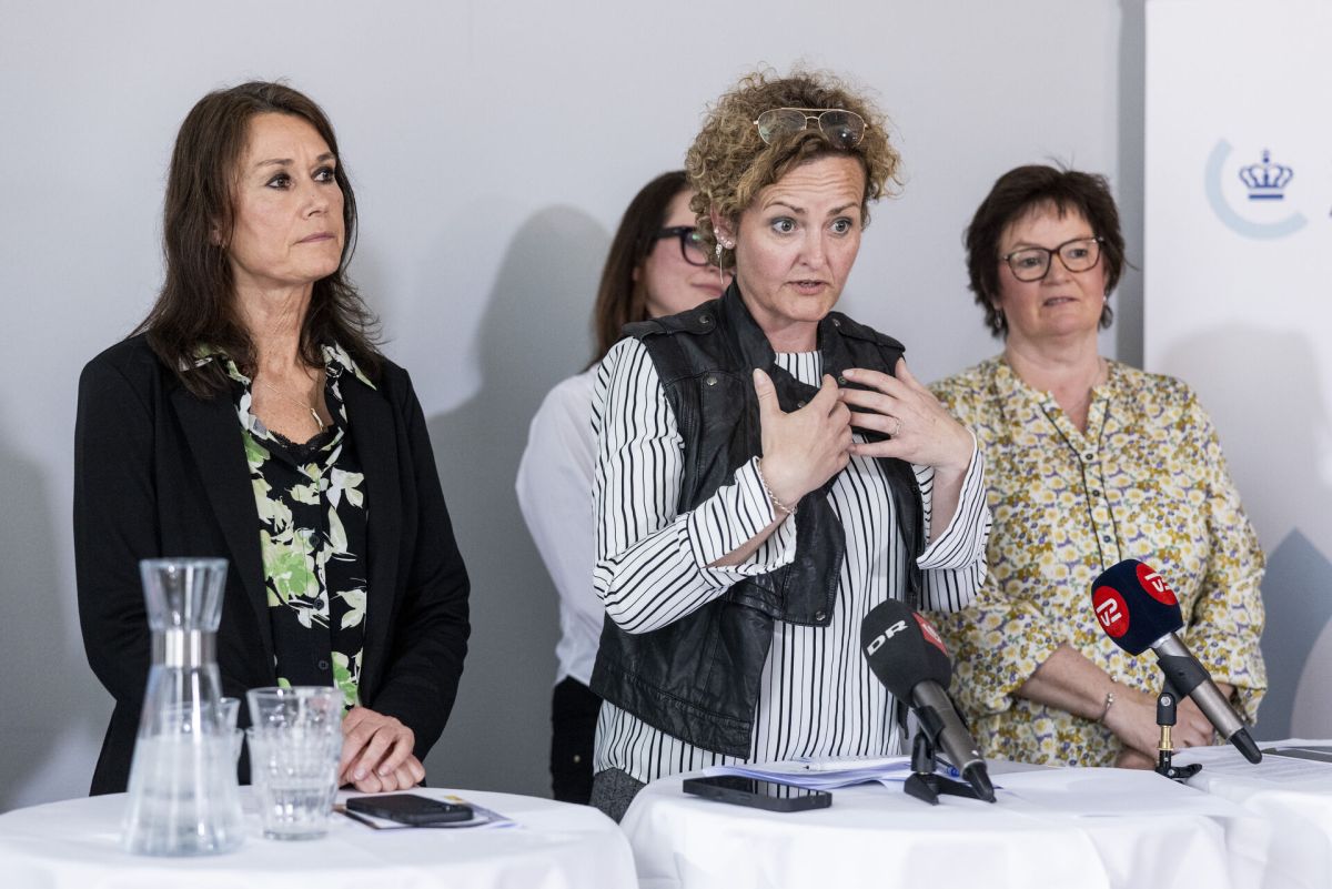 Socialminister Pernille Rosenkrantz-Theil ved præsentationen af rammeaftalen.