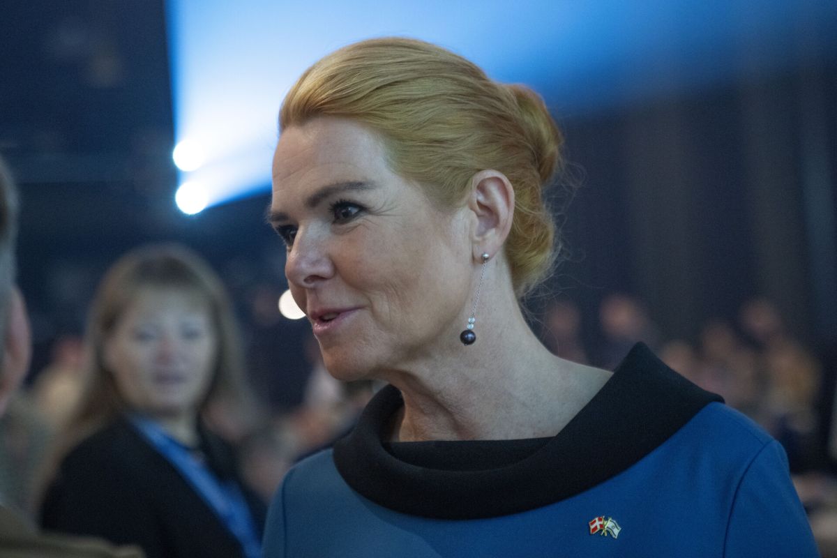 Inger Støjberg fotograferet ved ankomsten til Danmarksdemokraternes landsmøde, der fandt sted i Herning lørdag 26. oktober.