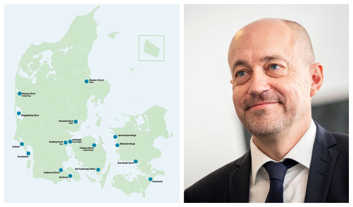 Miljøminister Magnus Heunicke (S) står bag politisk aftale, der stiller nye krav om at begrænse udledninger af kvælstof for en række spildevandsselskaber med udledninger af kvælstof i udvalgte fjorde og vandområder (se kortet).